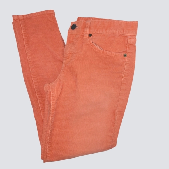 J. Crew Denim - J.Crew Champagne Color Toothpick Corduroy Ankle Zippers Skinny Straight Jeans 28
